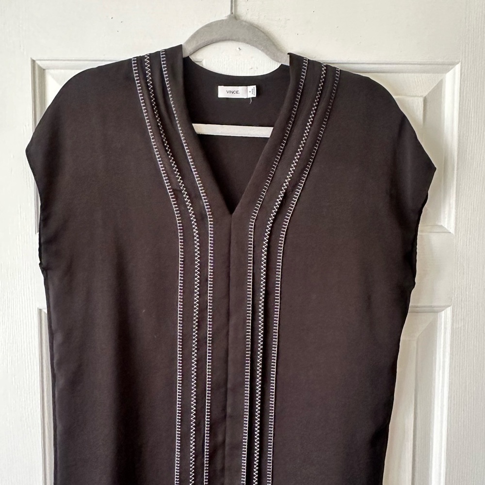 Vince black shift mini dress, size 0 - Picture 4 of 6